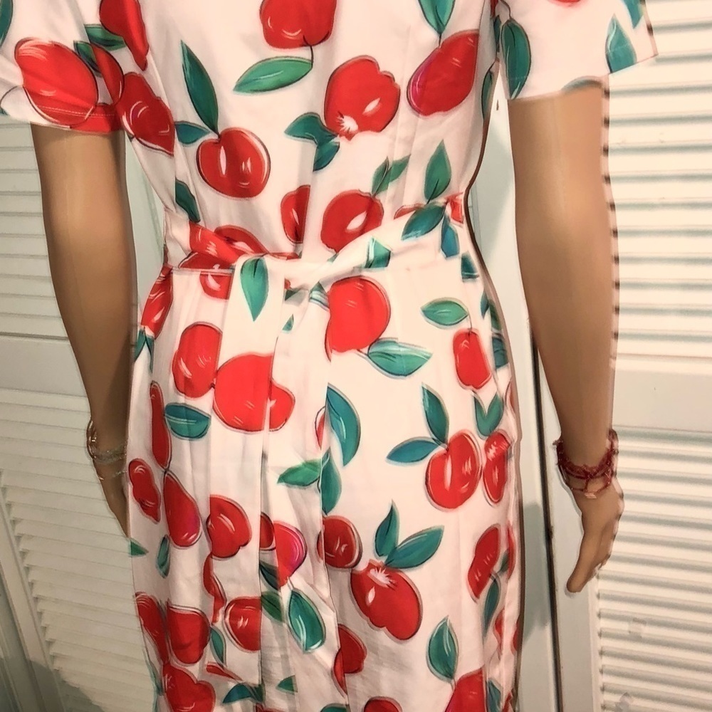 Shein shirt style mini apple print dress in Pink, Red and Green Small - Picture 7 of 11
